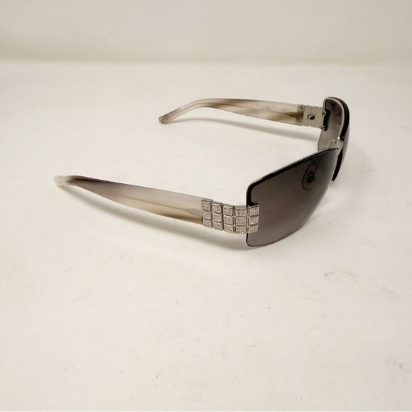 Chopard Dice Swarovski Crystals Sunglasses Y2K Bling Silver - Picture 3 of 12